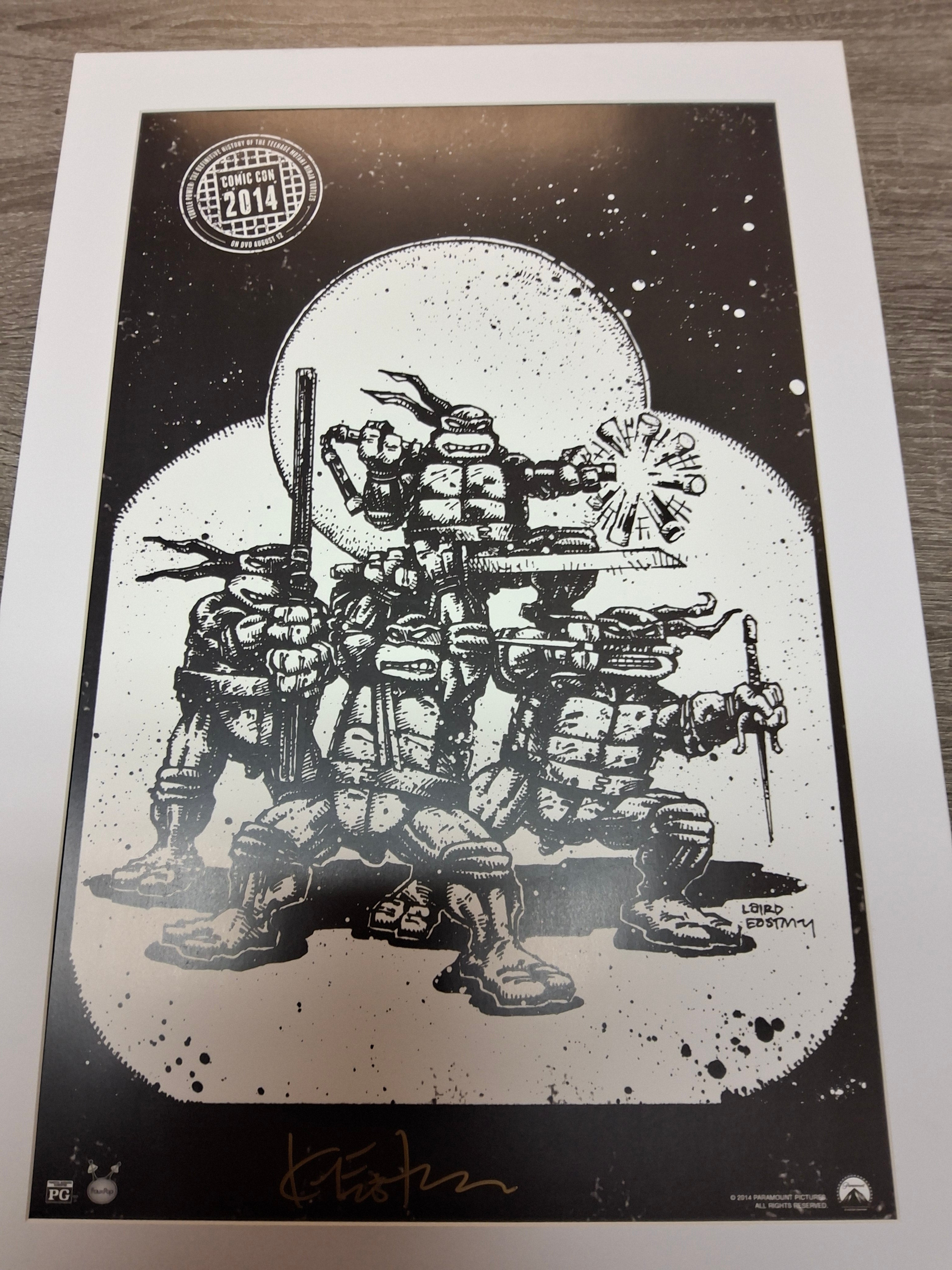 2014 Turtle Power DVD Release Poster Signed by Kevin Eastman