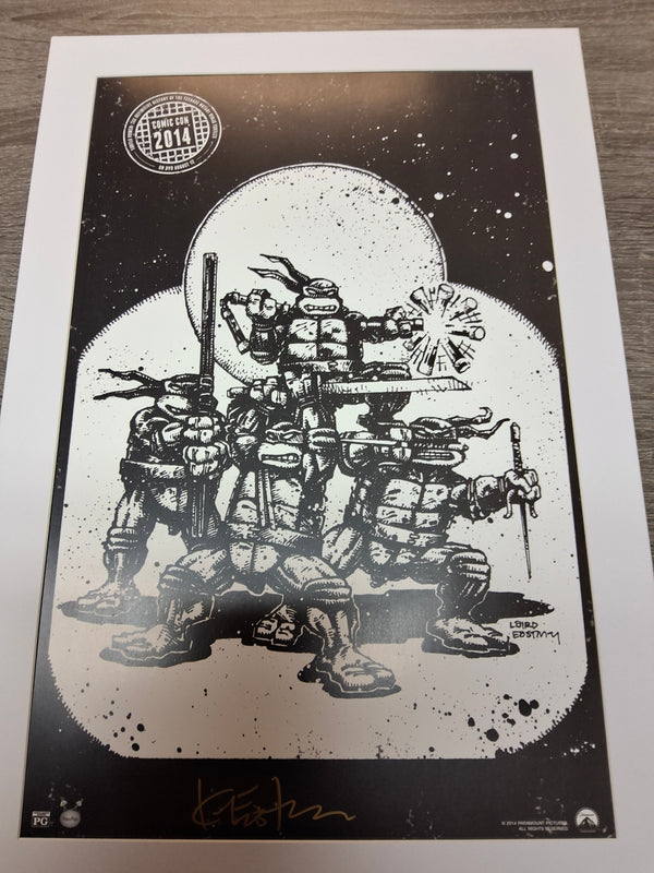 2014 Turtle Power DVD Release Poster Signed by Kevin Eastman