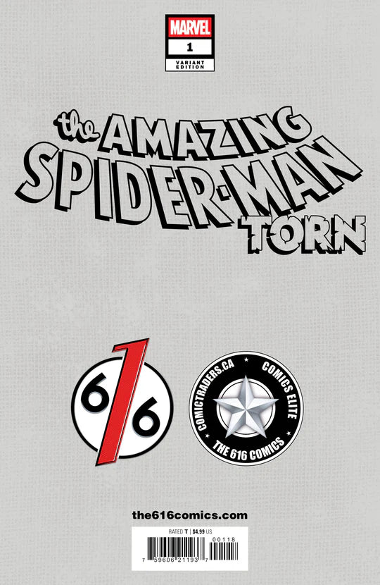 Amazing Spider-Man: Torn #1 - Derrick Chew 616 Trade Dress Variant A - Limited to 3000 - Spidey's Darkest Hour