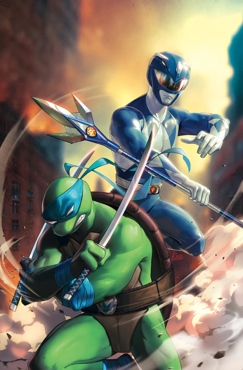 Mighty Morphin Power Rangers TMNT II #3 R1C0 Unknown Comics Exclusive Virgin Variant - BOOM! Studios