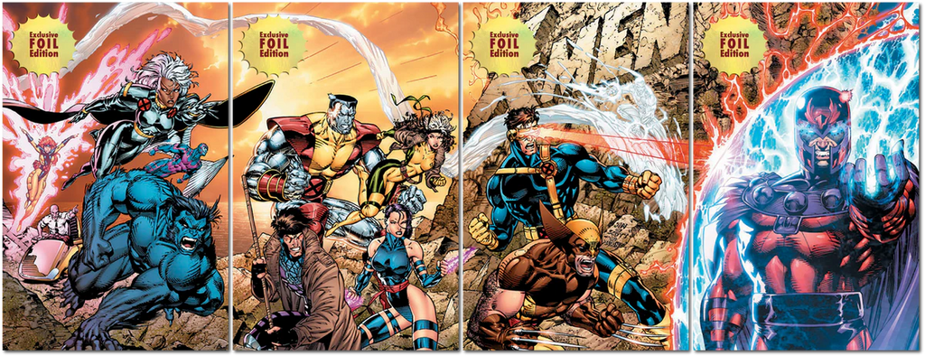 4 PACK Limited Edition! FOIL X-Men 1991 #1 Facsimile Edition Unknown Comics Jim Lee Exclusive Connecting Cover PREMIUM Variant CGC Graded