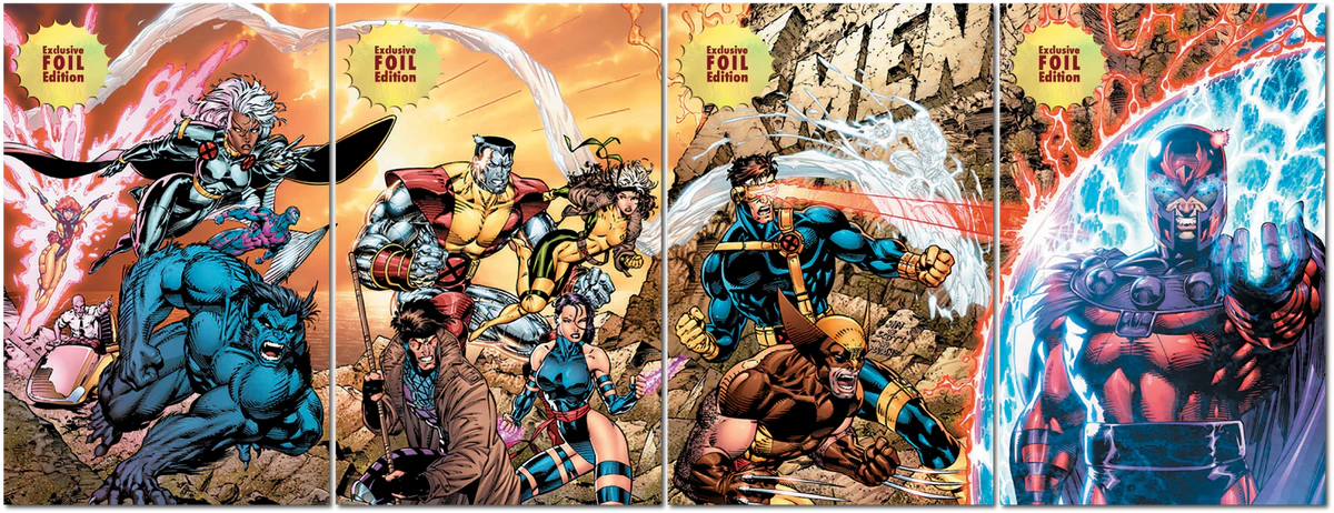 4 PACK Limited Edition! FOIL X-Men 1991 #1 Facsimile Edition Unknown Comics Jim Lee Exclusive Connecting Cover PREMIUM Variant CGC Graded
