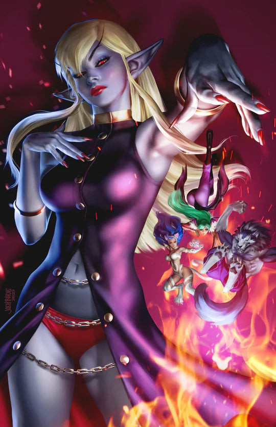 DARKSTALKERS JEDAH #1 Josh Burns 616 Comics Red Virgin Variant A LTD 500