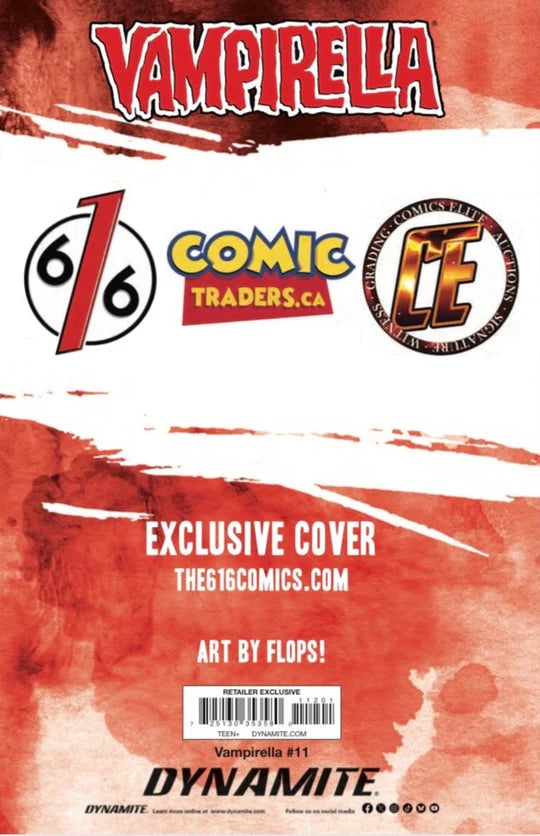 VAMPIRELLA #11 FLOPS! 616 COMICS Virgin Variant B LTD 500