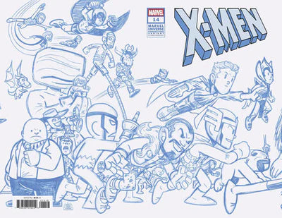 X-MEN #14 CHRIS GIARRUSSO MARVEL UNIVERSE CONNECTING BLUE LINE SKETCH VARIANT G 1:50