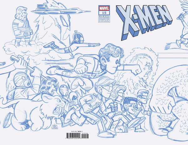 X-MEN #15 CHRIS GIARRUSSO MARVEL UNIVERSE CONNECTING BLUE LINE SKETCH VARIANT O 1:50