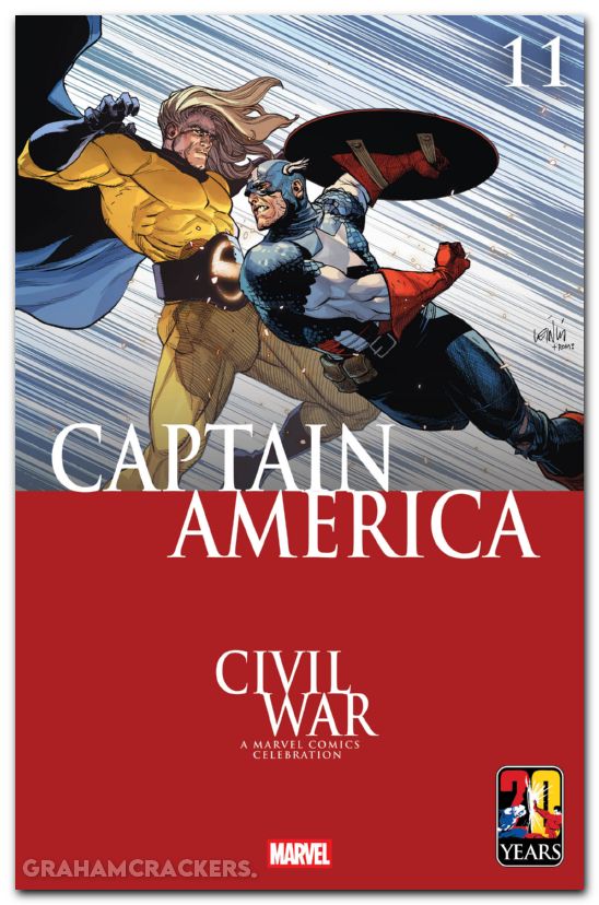 CAPTAIN AMERICA #11 LEINIL FRANCIS YU CIVIL WAR CELEBRATION VARIANT