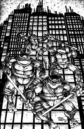 Teenage Mutant Ninja Turtles #20: 300th Issue Special Variant RI (25) (Eastman & Laird Full Art B&W) [1:25]