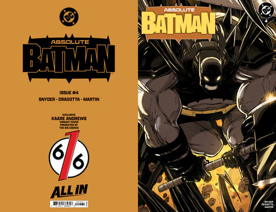 Absolute Batman #4 - Kaare Andrews 616 Trade Dress Variant - Limited to 3000 - Dark Knight Unleashed