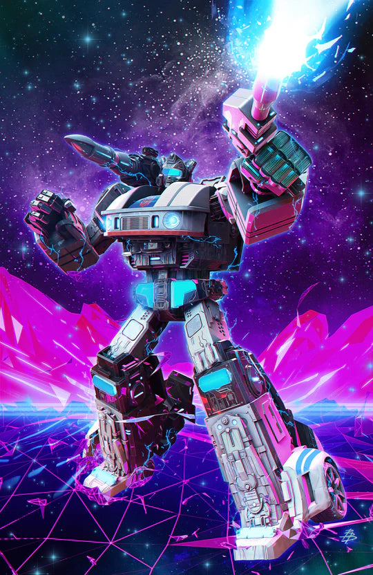 DAMAGED - TRANSFORMERS #23 BJORN BARENDS 616 COMICS 80s Retro Virgin Card Stock Variant A LTD 750