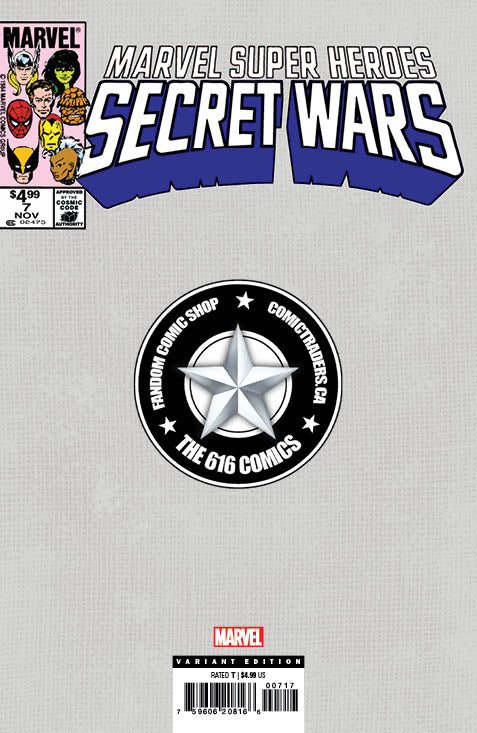Marvel Super Heroes Secret Wars #7 Facsimile Nathan Szerdy Trade Dress Variant - 616 Comics Limited to 3000