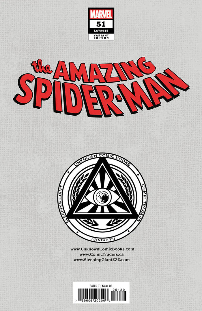 Amazing Spider-Man #51 Unknown Comics Gerald Parel Exclusive Trade Variant