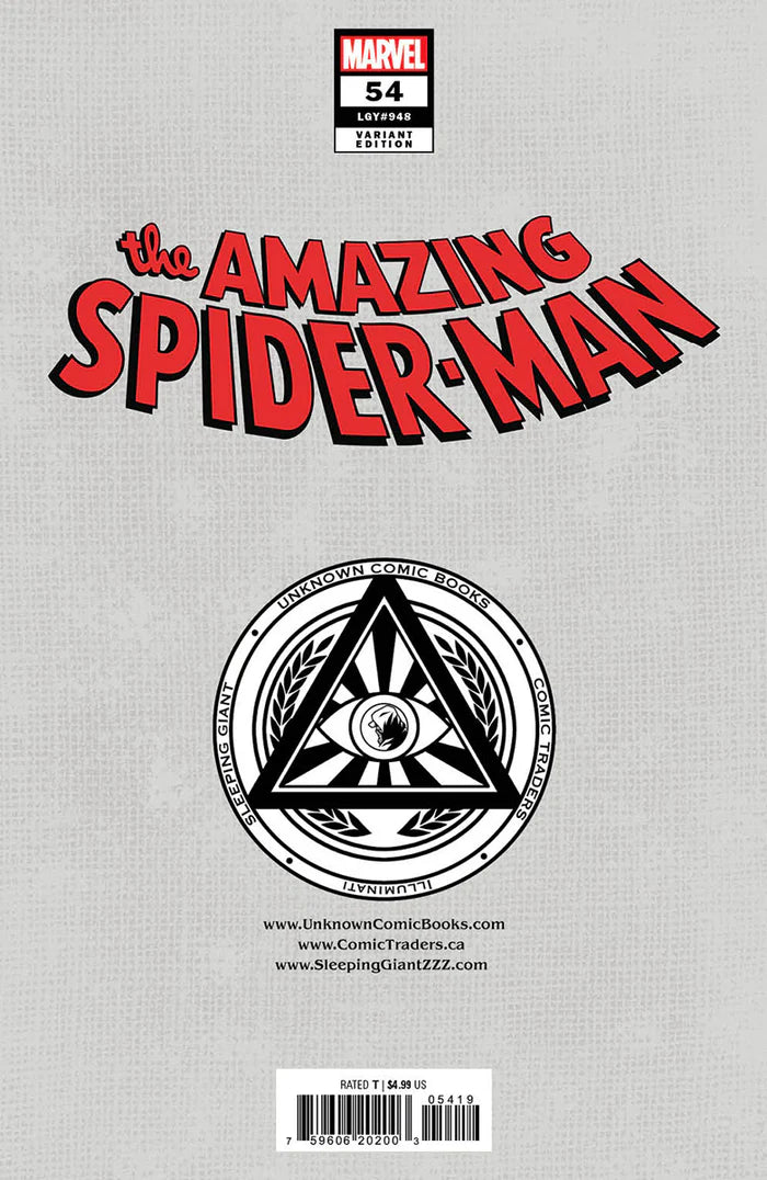 Amazing Spider-Man #54 Unknown Comics Saowee Exclusive Trade Variant - Marvel Comics