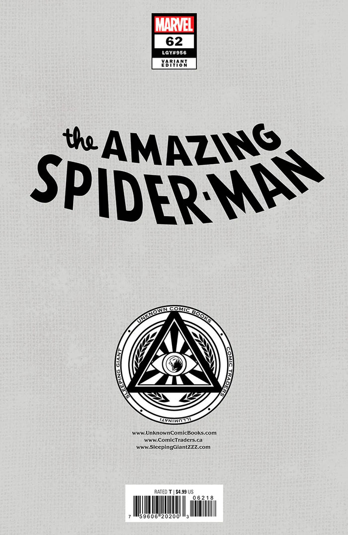 Amazing Spider-Man #62 Unknown Comics Leirix Exclusive Trade Variant - Marvel Comics