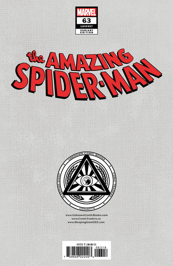 Amazing Spider-Man #63 Unknown Comics Kaare Andrews Connecting Exclusive Trade Variant - Marvel Comics