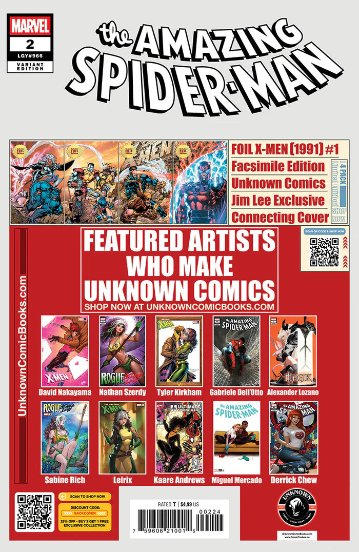 Amazing Spider-Man #2 Unknown Comics David Nakayama Exclusive Trade Dress Variant