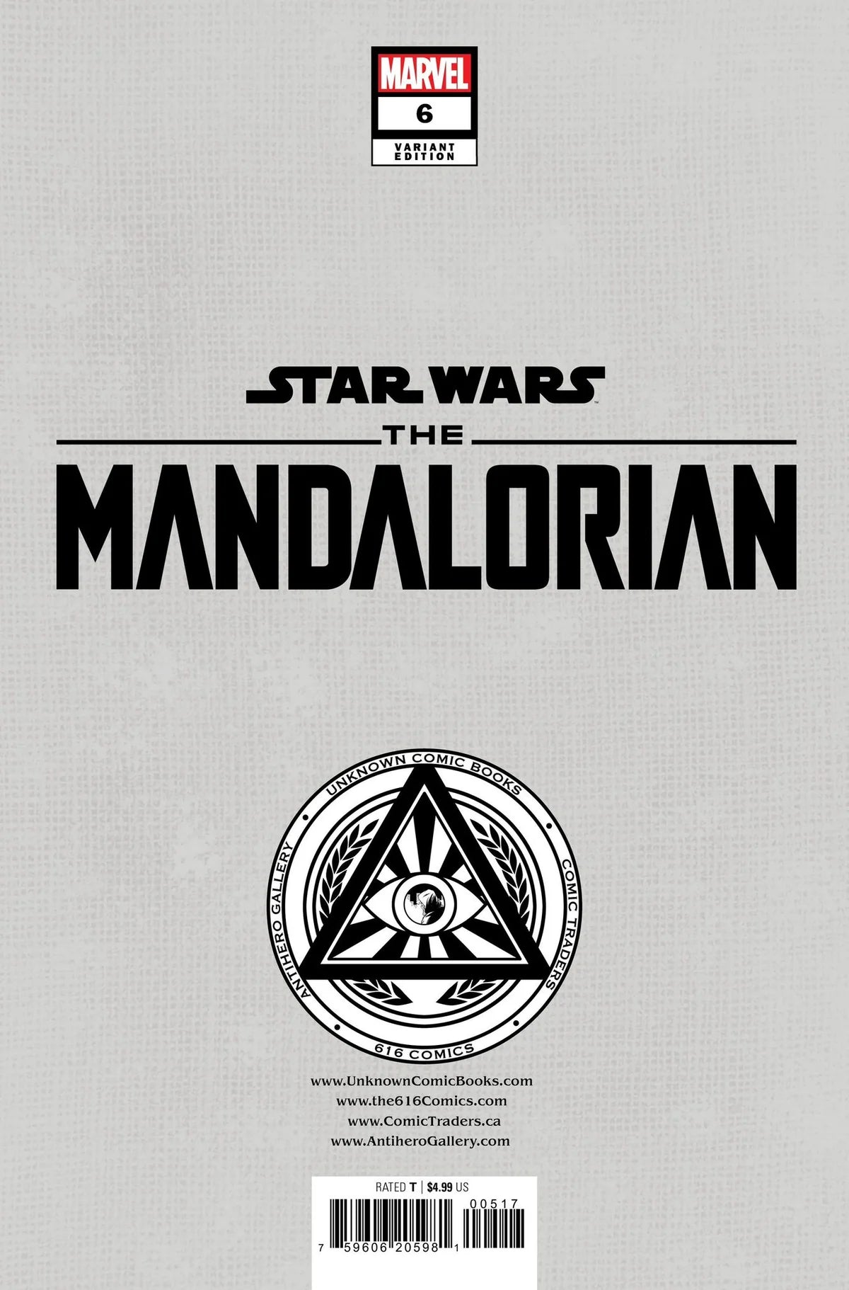 Star Wars: The Mandalorian Season 2 #6 Unknown Comics Kaare Andrews Exclusive Trade Variant - Marvel Comics