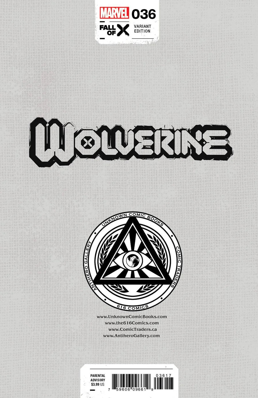 Wolverine #36 Fall Unknown Comics Miguel Mercado Exclusive Trade Variant - Marvel Comics