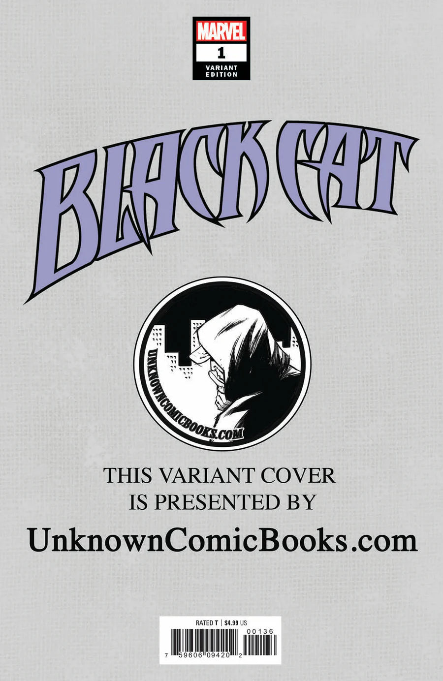 Black Cat #1 Unknown Comics Parel Exclusive Trade Variant - Marvel Comics