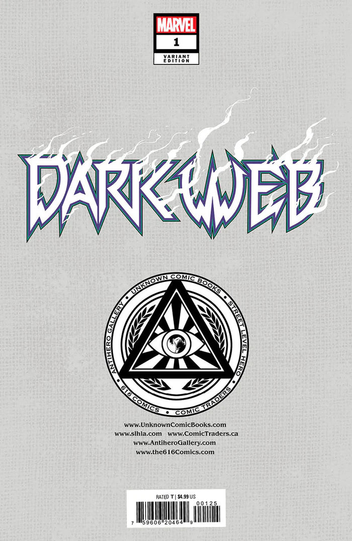Dark Web #1 Unknown Comics Skan Exclusive Trade Variant - Marvel Comics