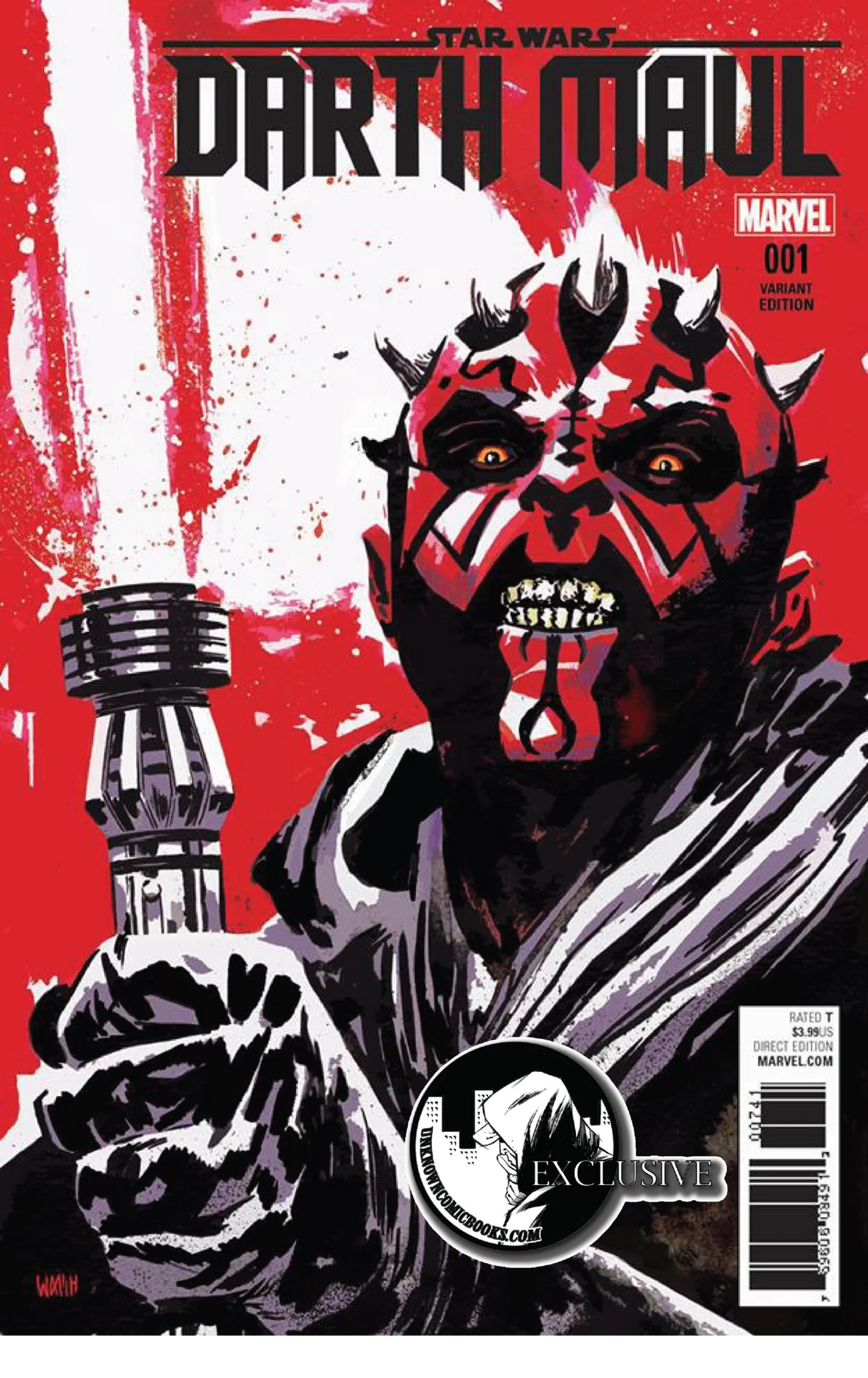 Star Wars Darth Maul #1 Patch Zircher Trade Variant - Unknown Comics 2017 Exclusive