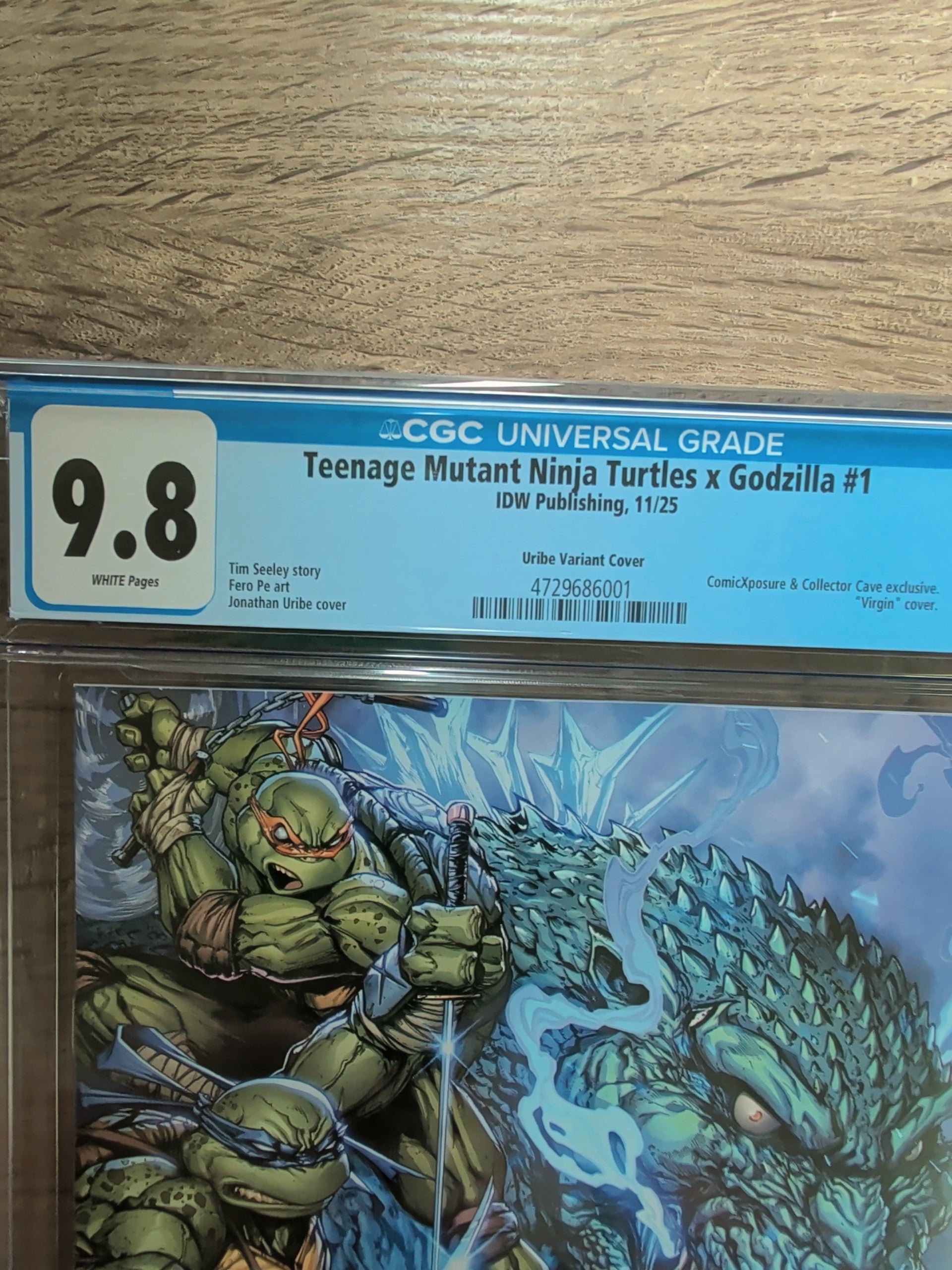 TMNT x Godzilla #1 Jonathan Uribe Exclusive Virgin Variant CGC 9.8 - IDW Publishing