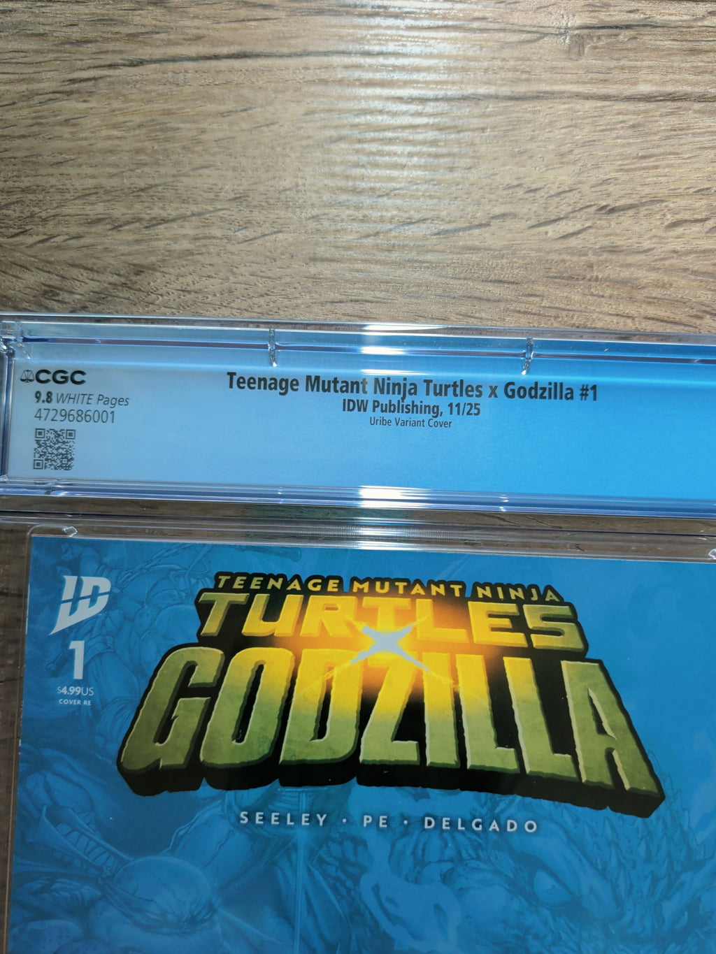 TMNT x Godzilla #1 Jonathan Uribe Exclusive Virgin Variant CGC 9.8 - IDW Publishing
