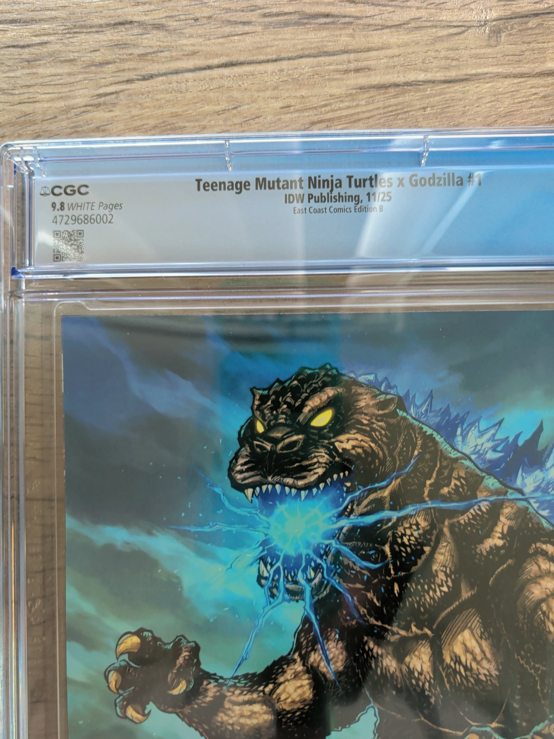 TMNT x Godzilla #1 ECC Franck Uzan Wrap-Around Connecting Cover Set (Left & Right) CGC 9.8 - IDW Publishing