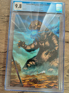 TMNT x Godzilla #1 ECC Franck Uzan Wrap-Around Connecting Cover Set (Left & Right) CGC 9.8 - IDW Publishing