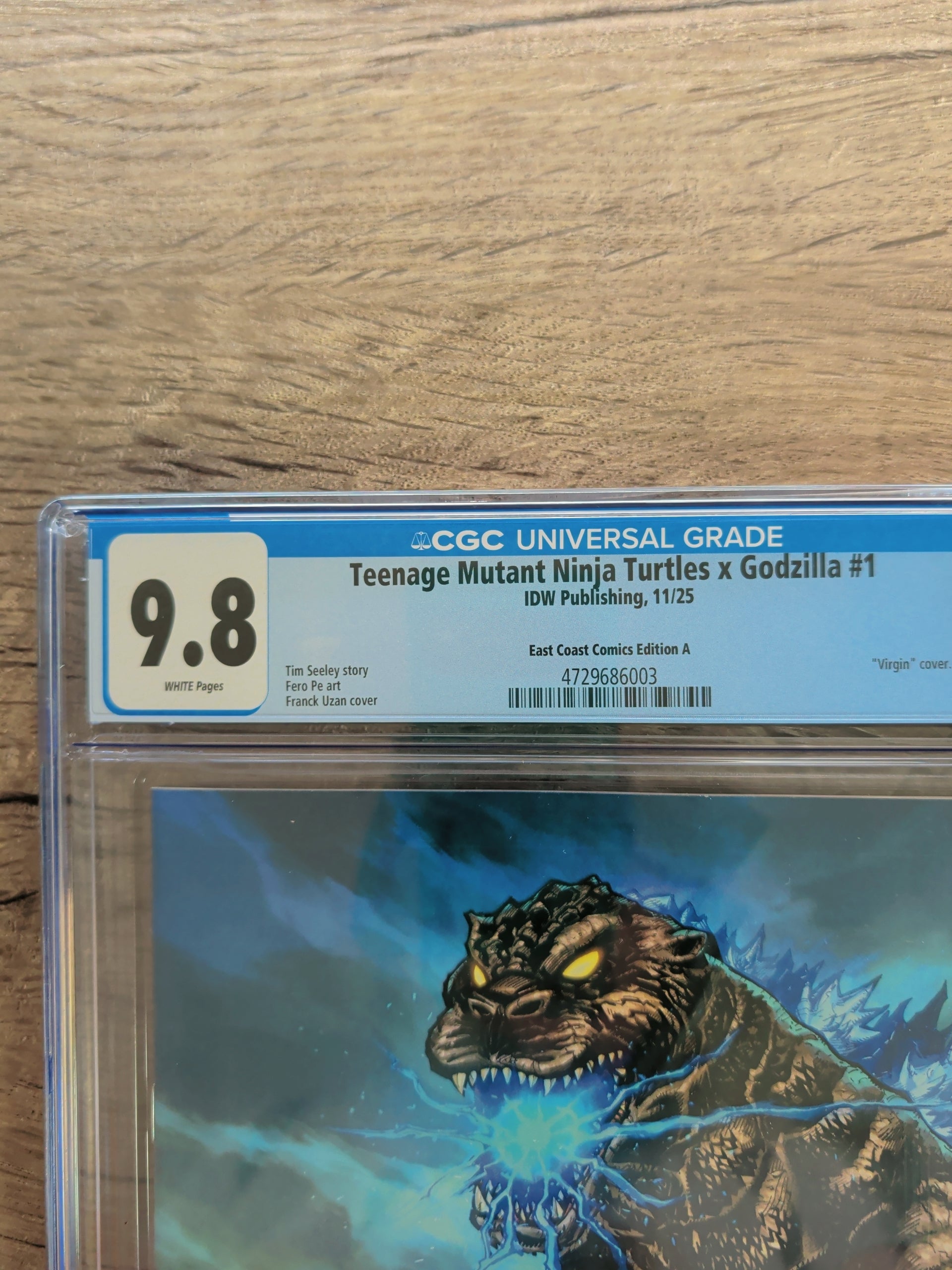 TMNT x Godzilla #1 ECC Franck Uzan Wrap-Around Connecting Cover Set (Left & Right) CGC 9.8 - IDW Publishing