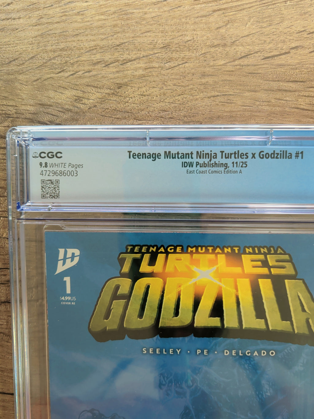 TMNT x Godzilla #1 ECC Franck Uzan Wrap-Around Connecting Cover Set (Left & Right) CGC 9.8 - IDW Publishing