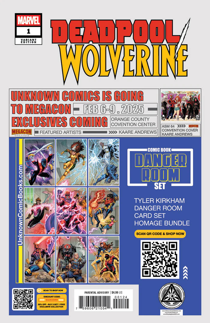 Deadpool & Wolverine #1 Tyler Kirkham MEGACON 2025 Exclusive Premium Battle Damaged Trade Variant - Marvel Comics