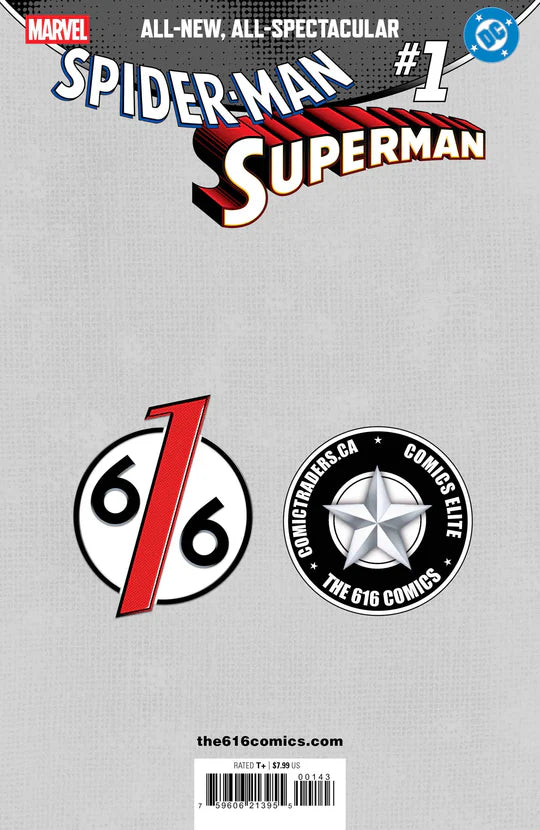 Spider-Man / Superman #1 R.B. Silva 616 Comics Exclusive Virgin Variant B LTD 1000 - Marvel / DC Comics
