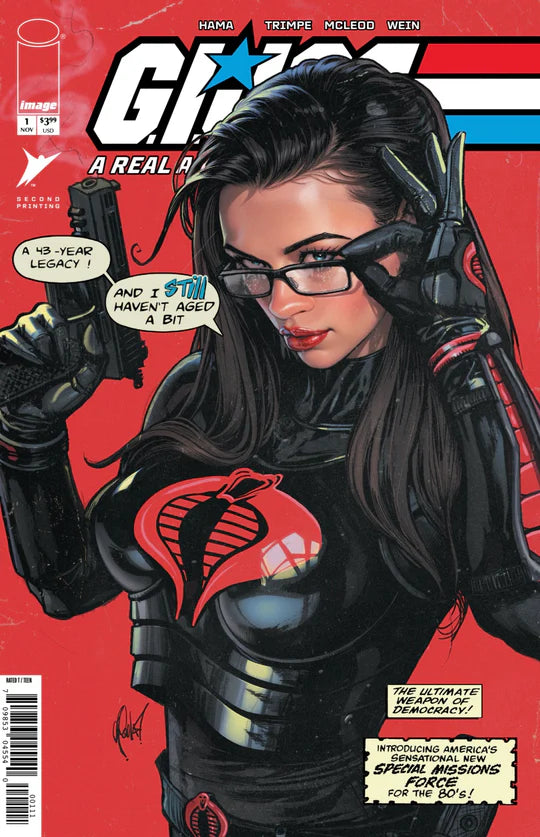 GI JOE REAL AMERICAN HERO #1 REPRINT CEDRIC POULAT 616 Trade Dress Variant A LTD 750