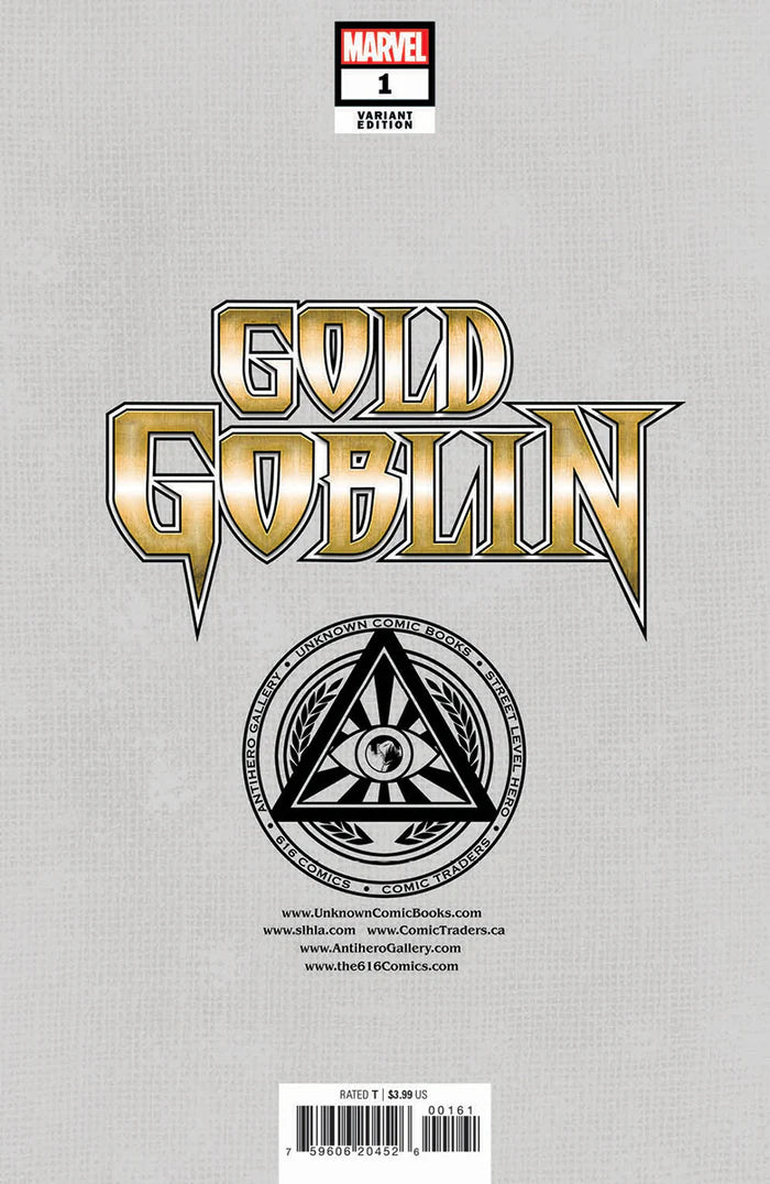Gold Goblin #1 Unknown Comics Alan Quah Exclusive Trade Variant - Marvel Comics