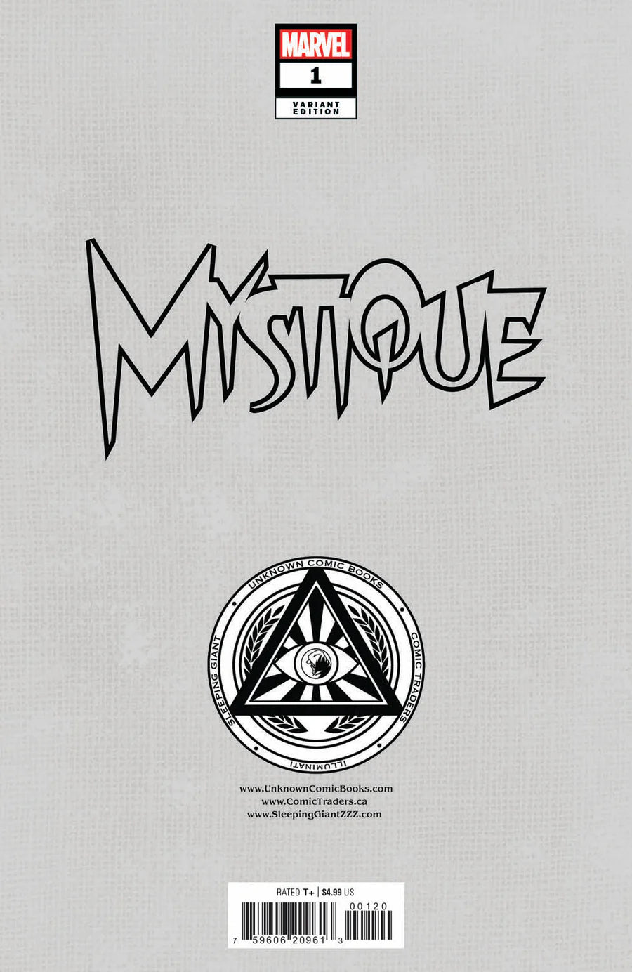 Mystique #1 Unknown Comics Kaare Andrews Connecting Cover Exclusive Trade Dress Variant