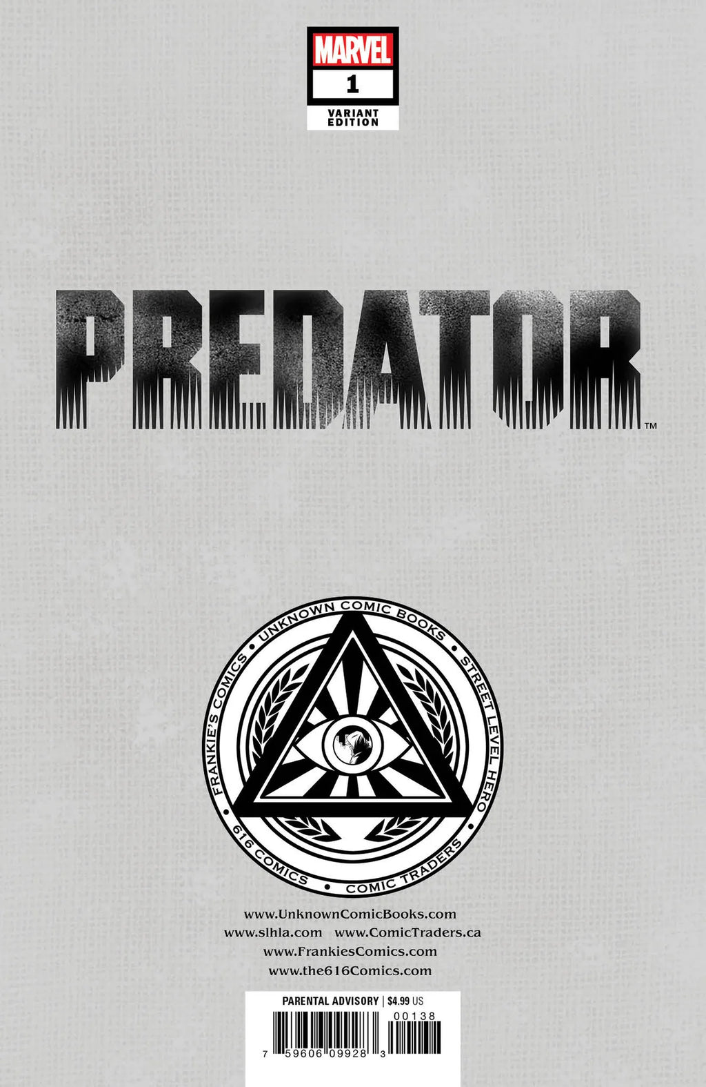 Predator #1 Unknown Comics Jay Anacleto Exclusive Trade Variant - Marvel Comics