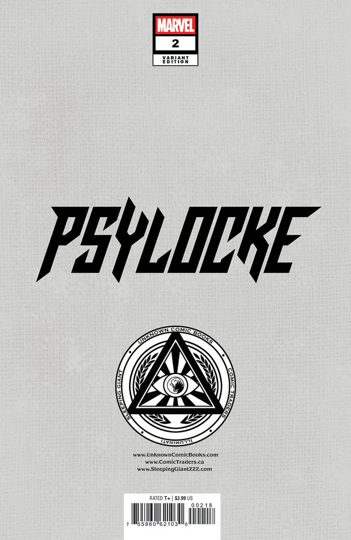 Psylocke #2 - Unknown Comics Exclusive Nathan Szerdy Variant - Kwannon's Dark Path