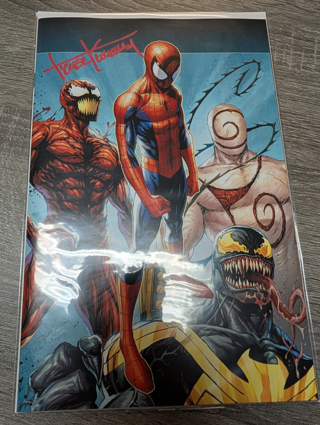 Amazing Spider-Man: Venom Death Spiral #1 Signed Tyler Kirkham 616 Virgin Variant B Ltd 1000 – Marvel Comics