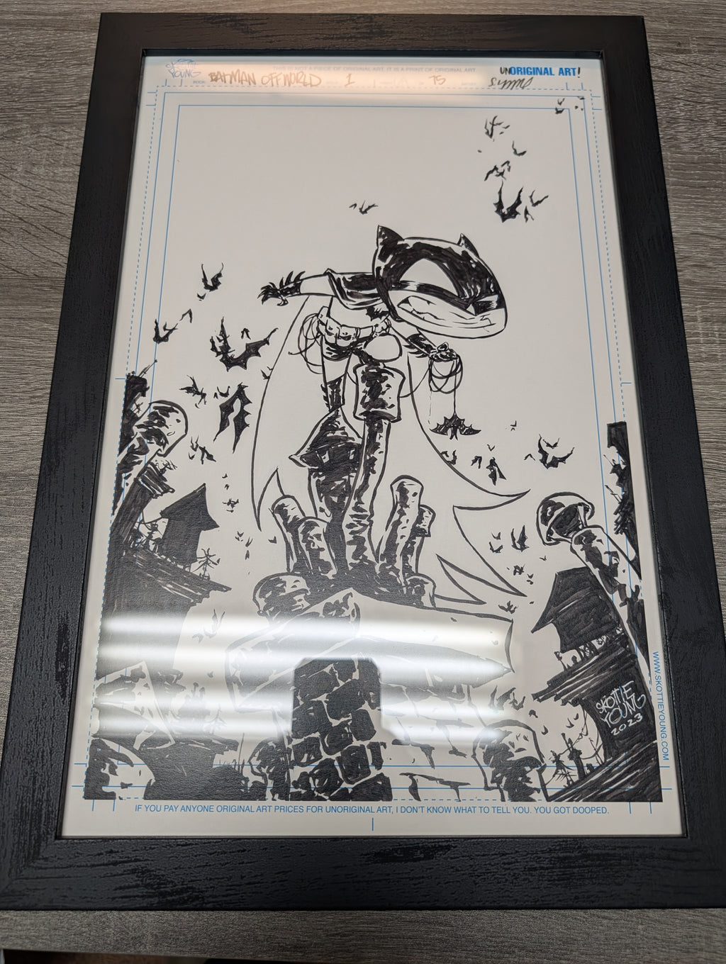 Skottie Young Signed UnORIGINAL ART! Batman Off World #1