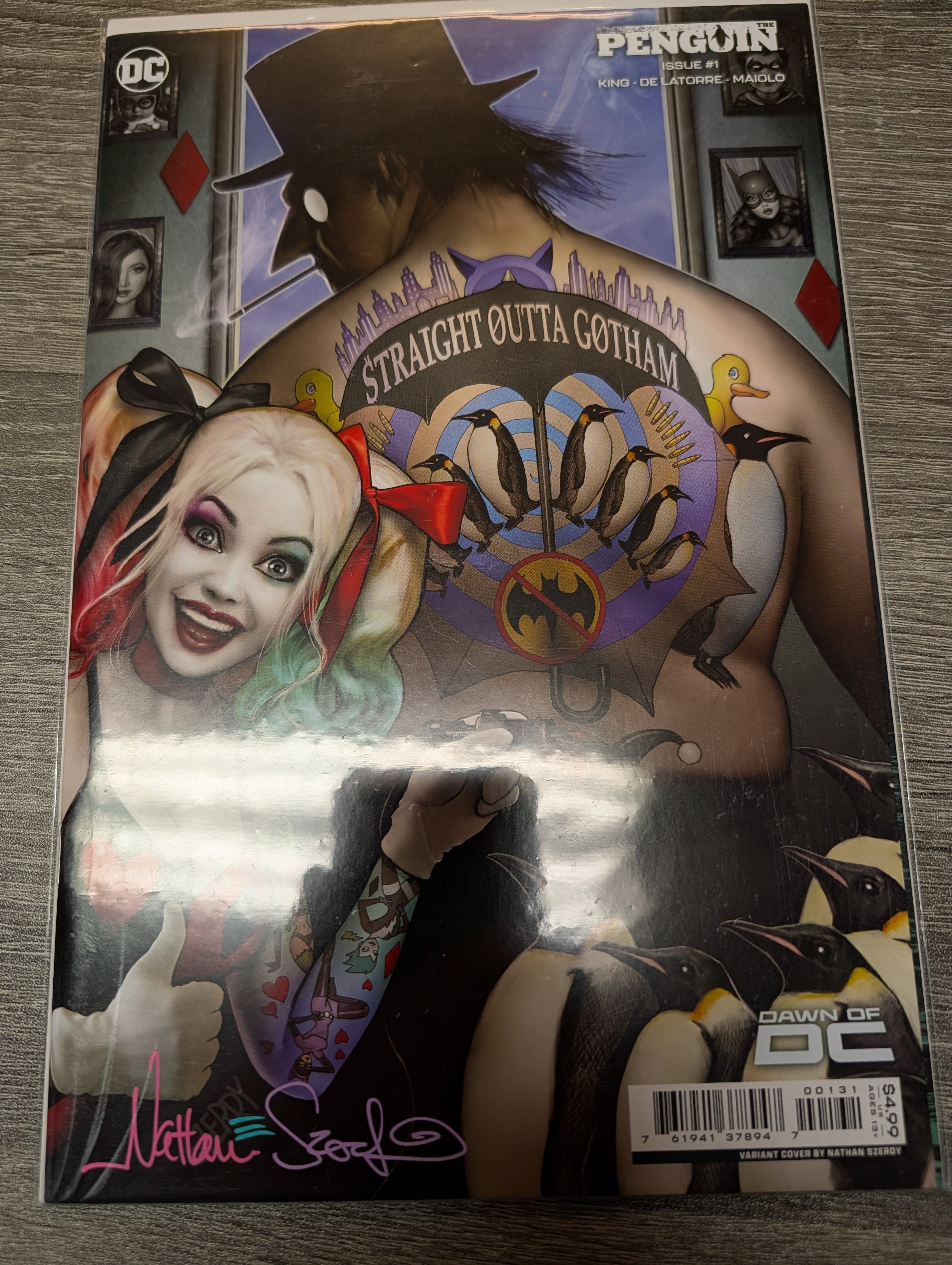 Penguin #1 SIGNED by Nathan Szerdy Harley Quinn DC Comics