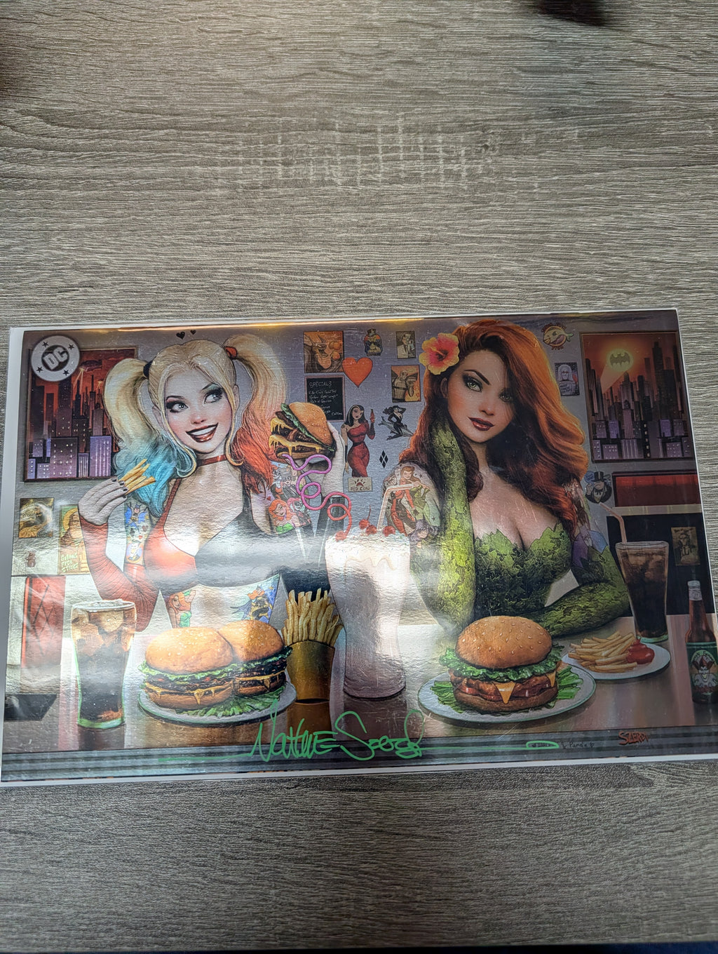 Harley Quinn #49 Diner FOIL Variant SIGNED by Nathan Szerdy Calgary Comic Expo Exclusive