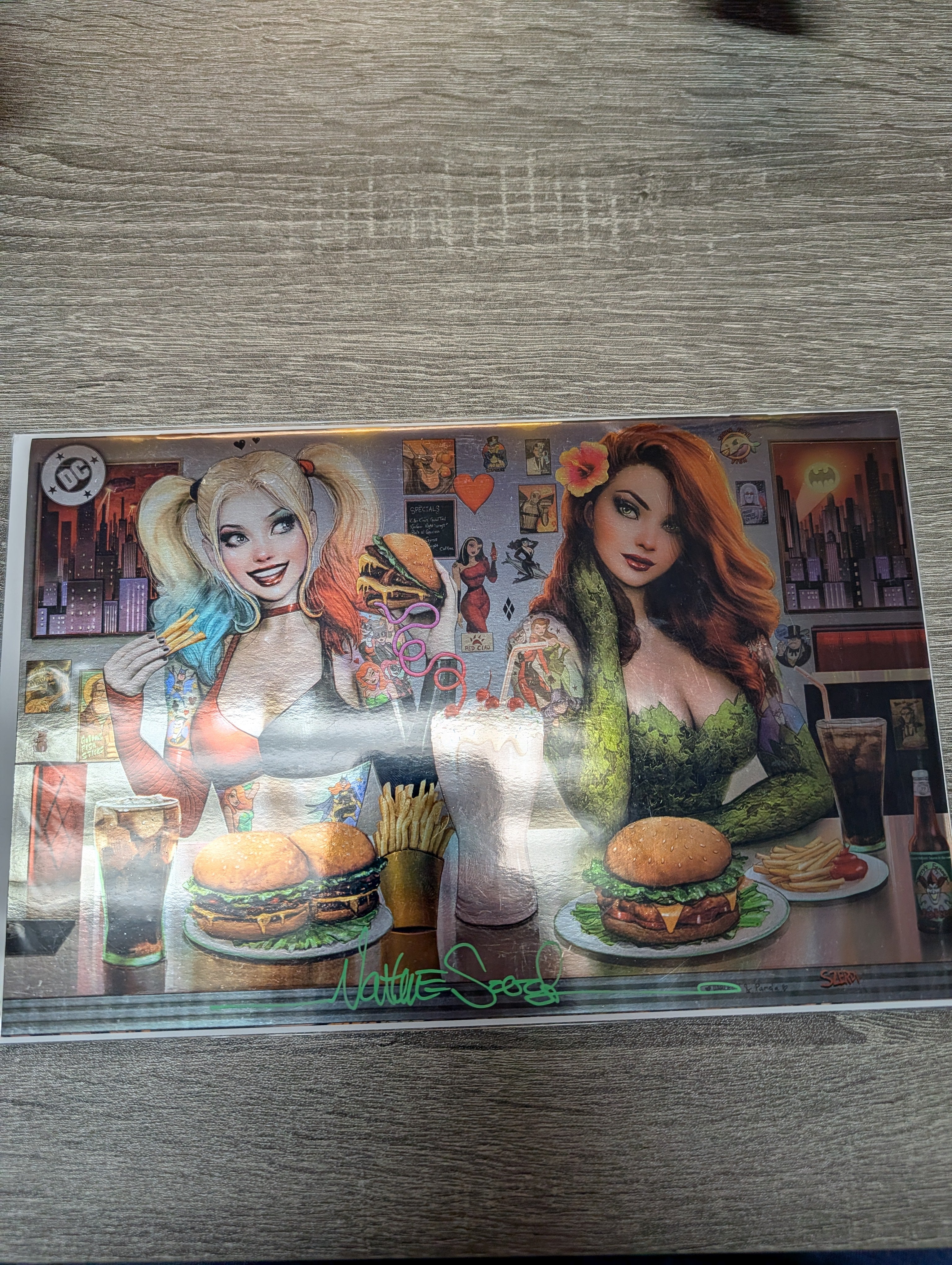 Harley Quinn #49 Diner FOIL Variant SIGNED by Nathan Szerdy Calgary Comic Expo Exclusive