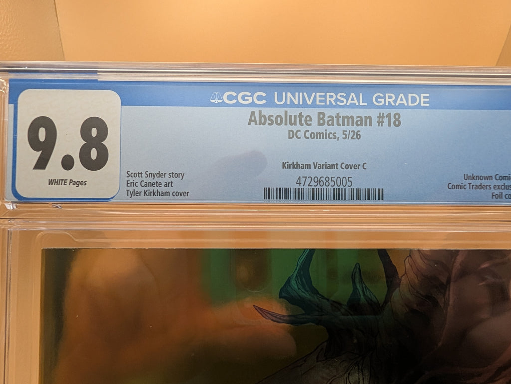 Absolute Batman #18 Absolute Joker Tyler Kirkham Gold Foil CGC Graded 9.8