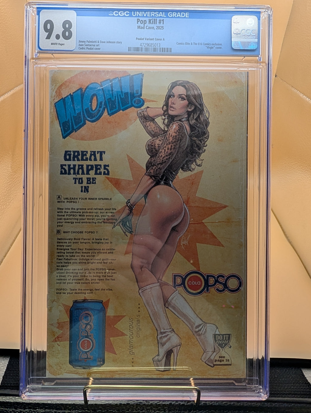 Pop Kill #1 2025 Mad Cave Poulat Variant Cover A CGC Graded 9.8