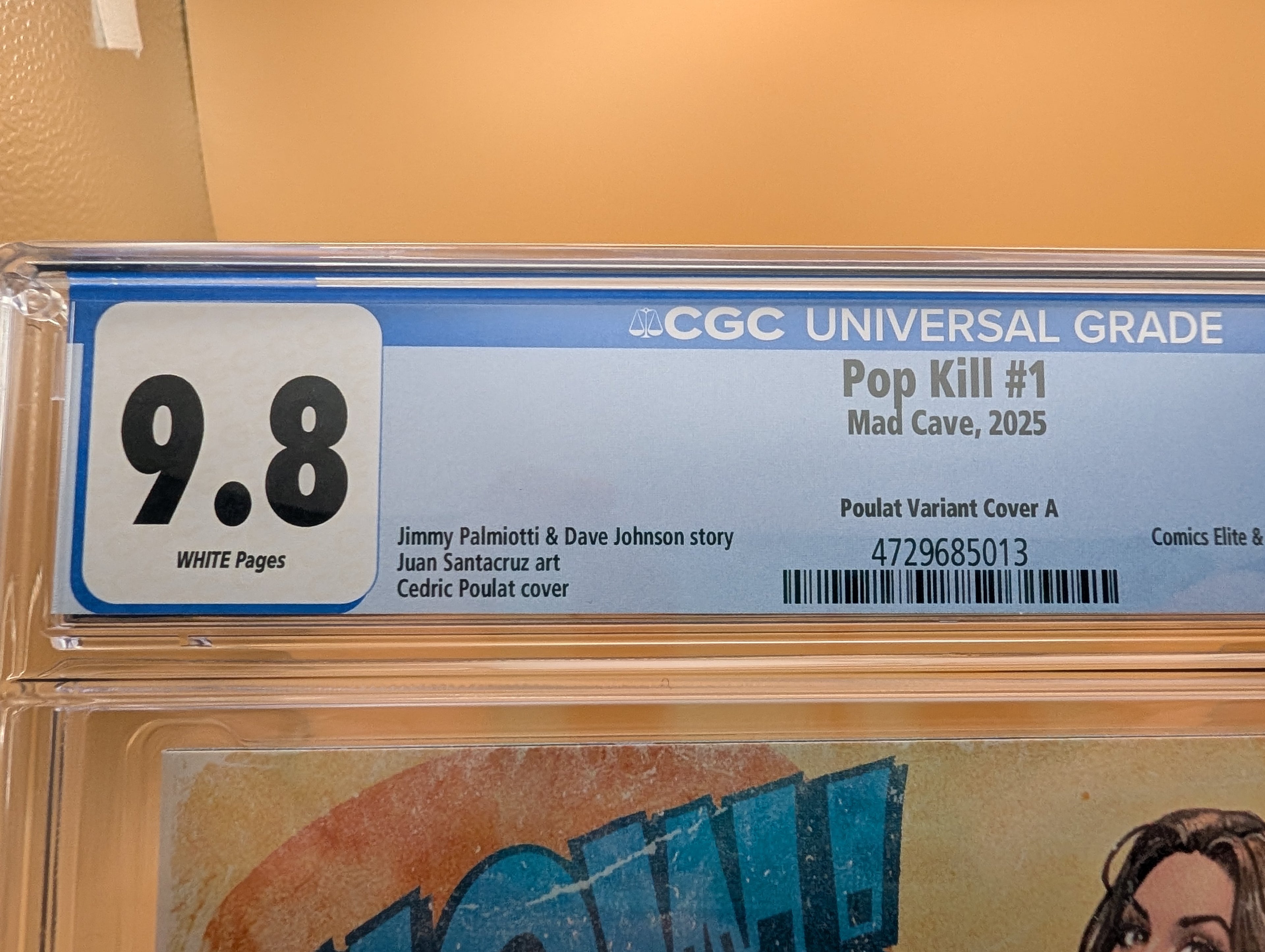 Pop Kill #1 2025 Mad Cave Poulat Variant Cover A CGC Graded 9.8
