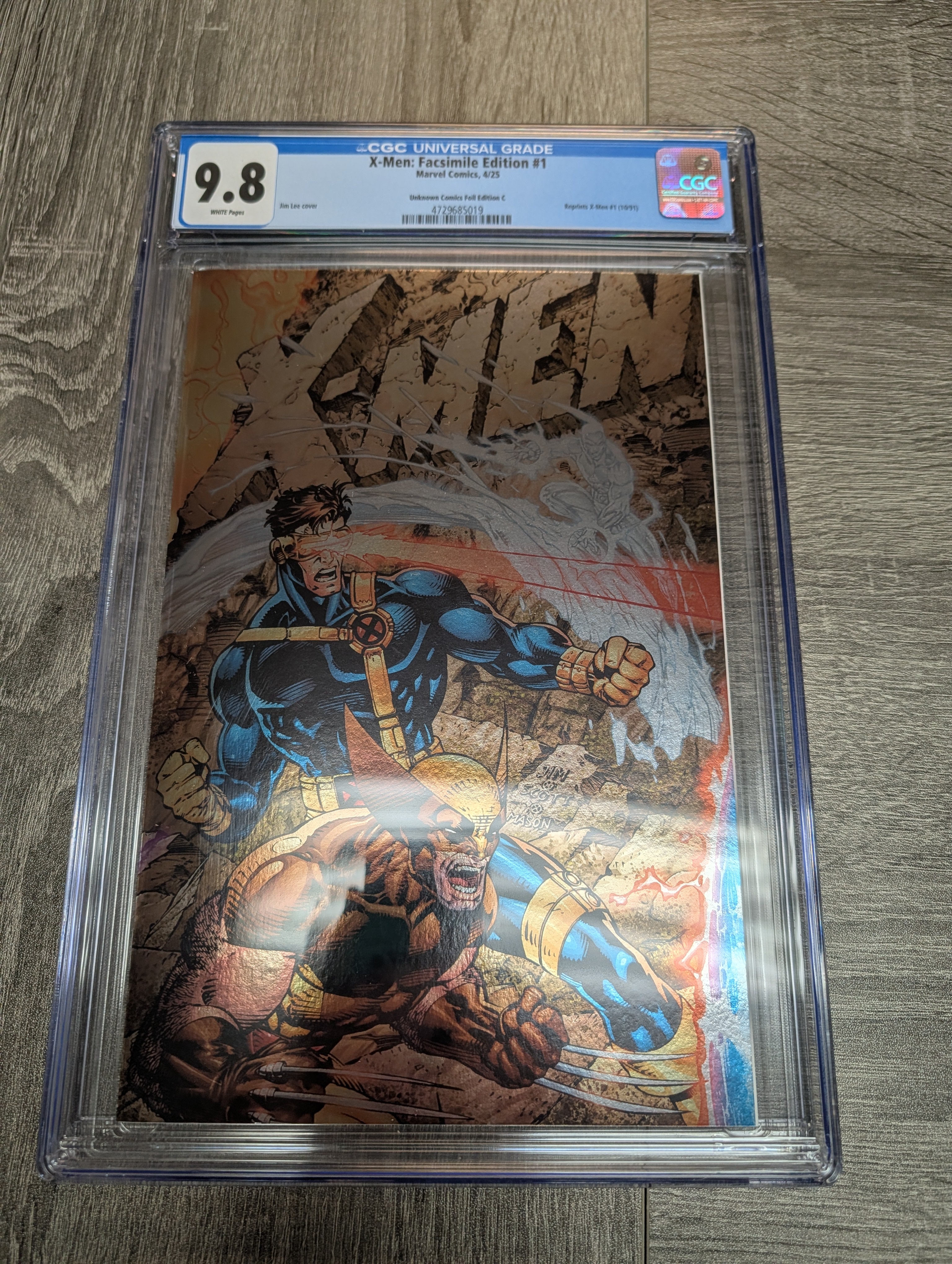 4 PACK Limited Edition! FOIL X-Men 1991 #1 Facsimile Edition Unknown Comics Jim Lee Exclusive Connecting Cover PREMIUM Variant CGC Graded