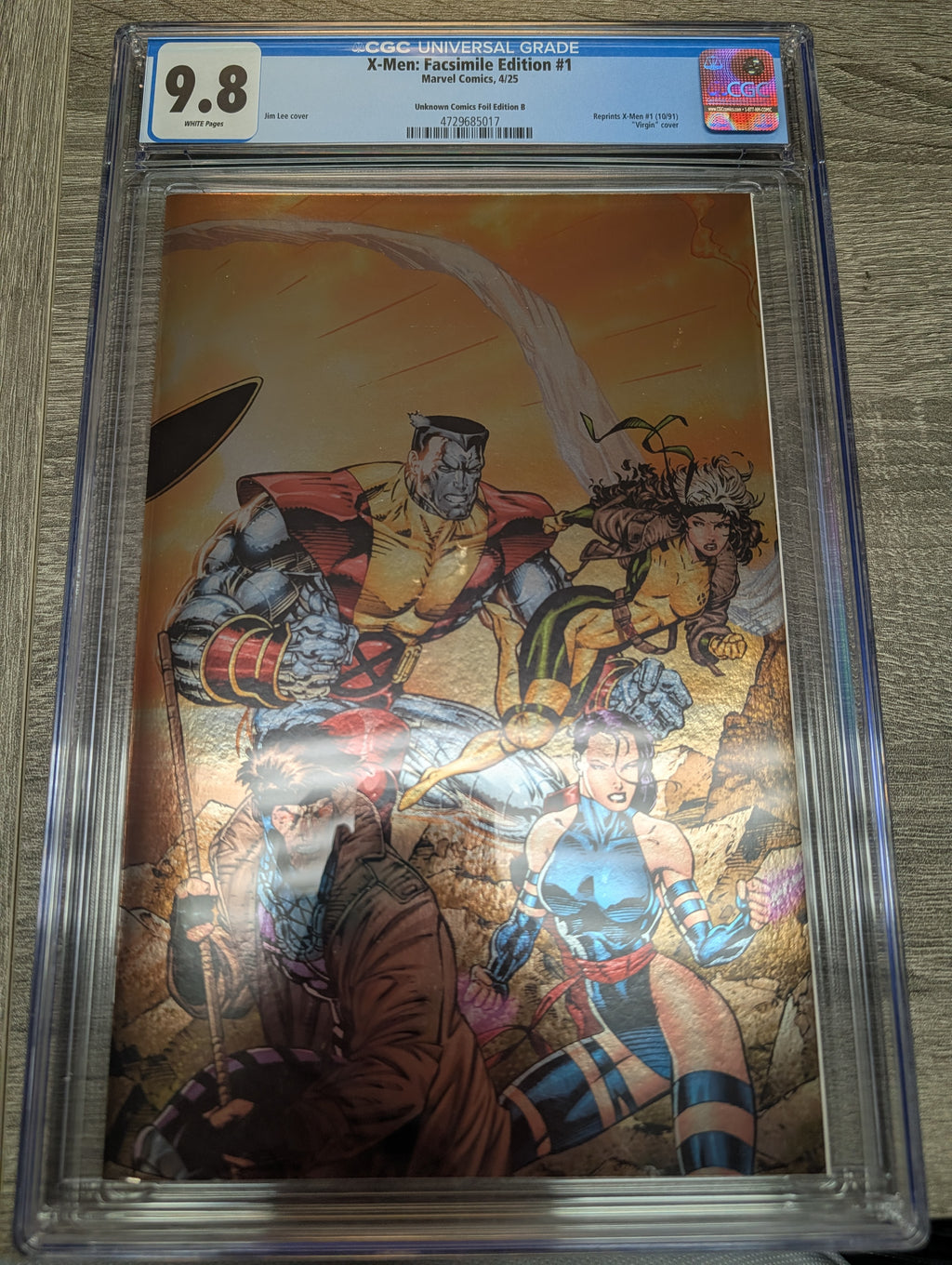 4 PACK Limited Edition! FOIL X-Men 1991 #1 Facsimile Edition Unknown Comics Jim Lee Exclusive Connecting Cover PREMIUM Variant CGC Graded