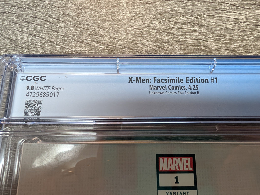 4 PACK Limited Edition! FOIL X-Men 1991 #1 Facsimile Edition Unknown Comics Jim Lee Exclusive Connecting Cover PREMIUM Variant CGC Graded