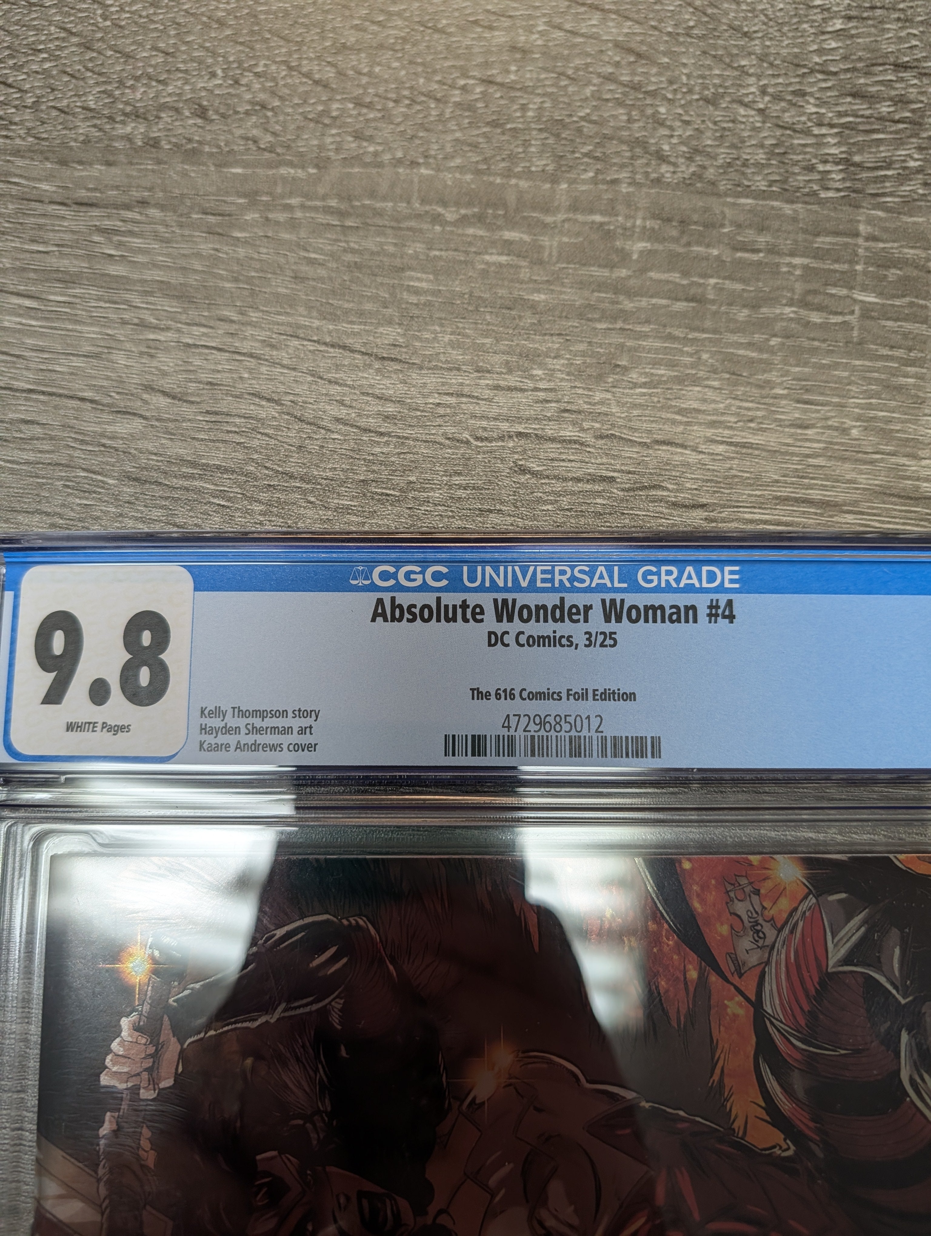 Absolute Wonder Woman #4 Kaare Andrews 616 Comics Foil Virgin Variant Ltd 1000 CGC Graded 9.8 - DC Comics